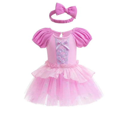 Costume di Halloween per bambini, set vestito in tulle da principessa