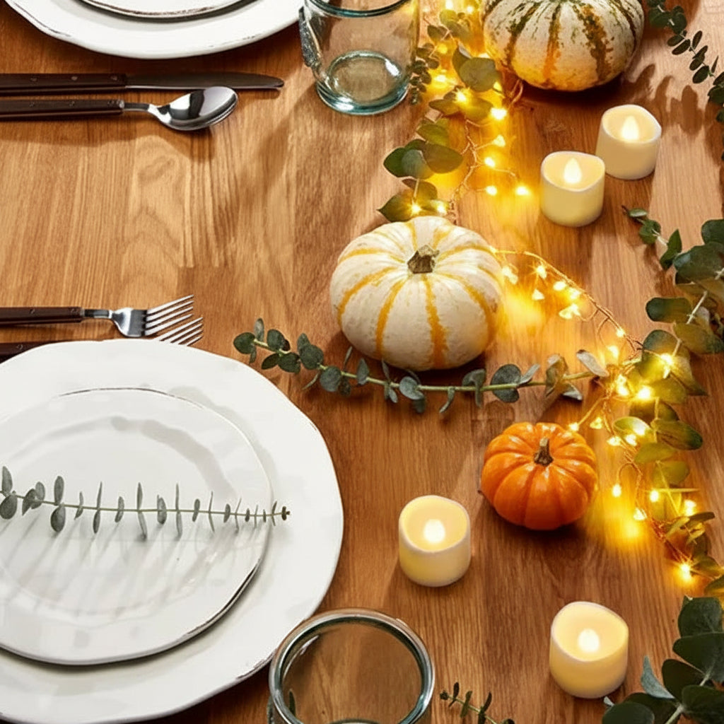 Halloween Dekoration LED Kerzen Flammenlose Teelichter Set