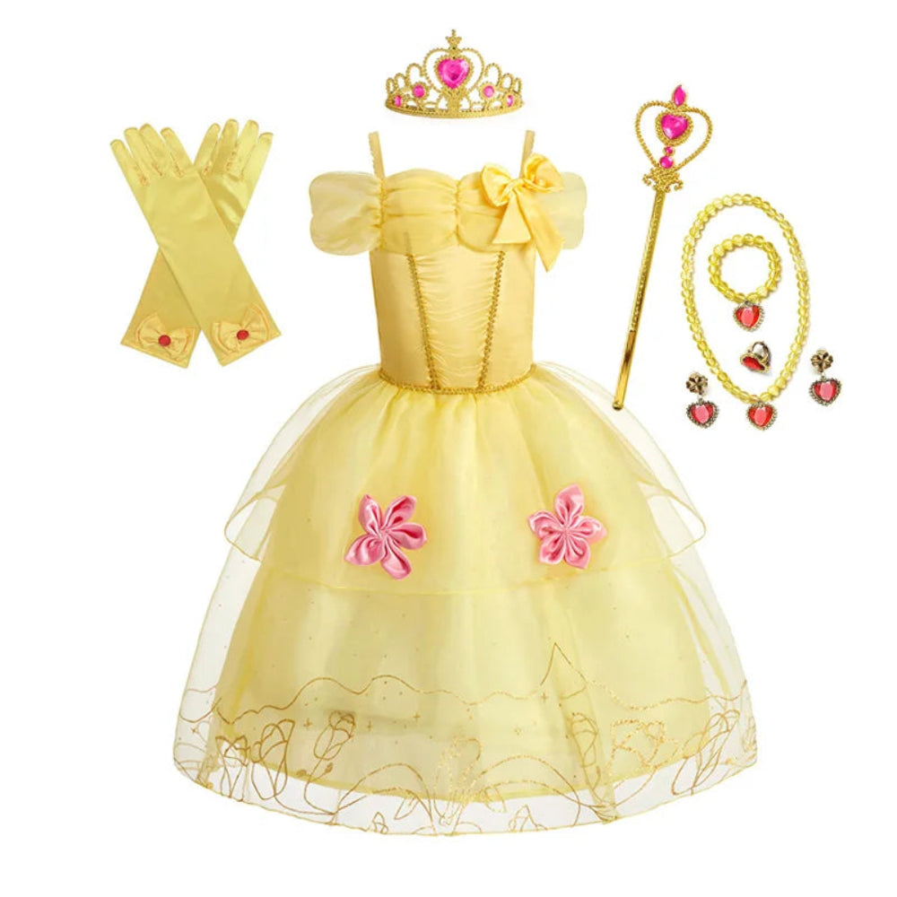 Halloween Kostüme Prinzessinnenkleid Mädchen Puffärmel Party