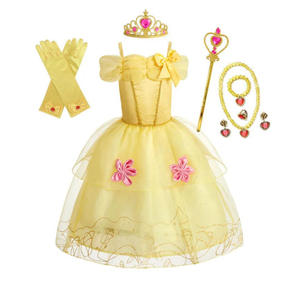 Halloween Kostüme Prinzessinnenkleid Mädchen Puffärmel Party