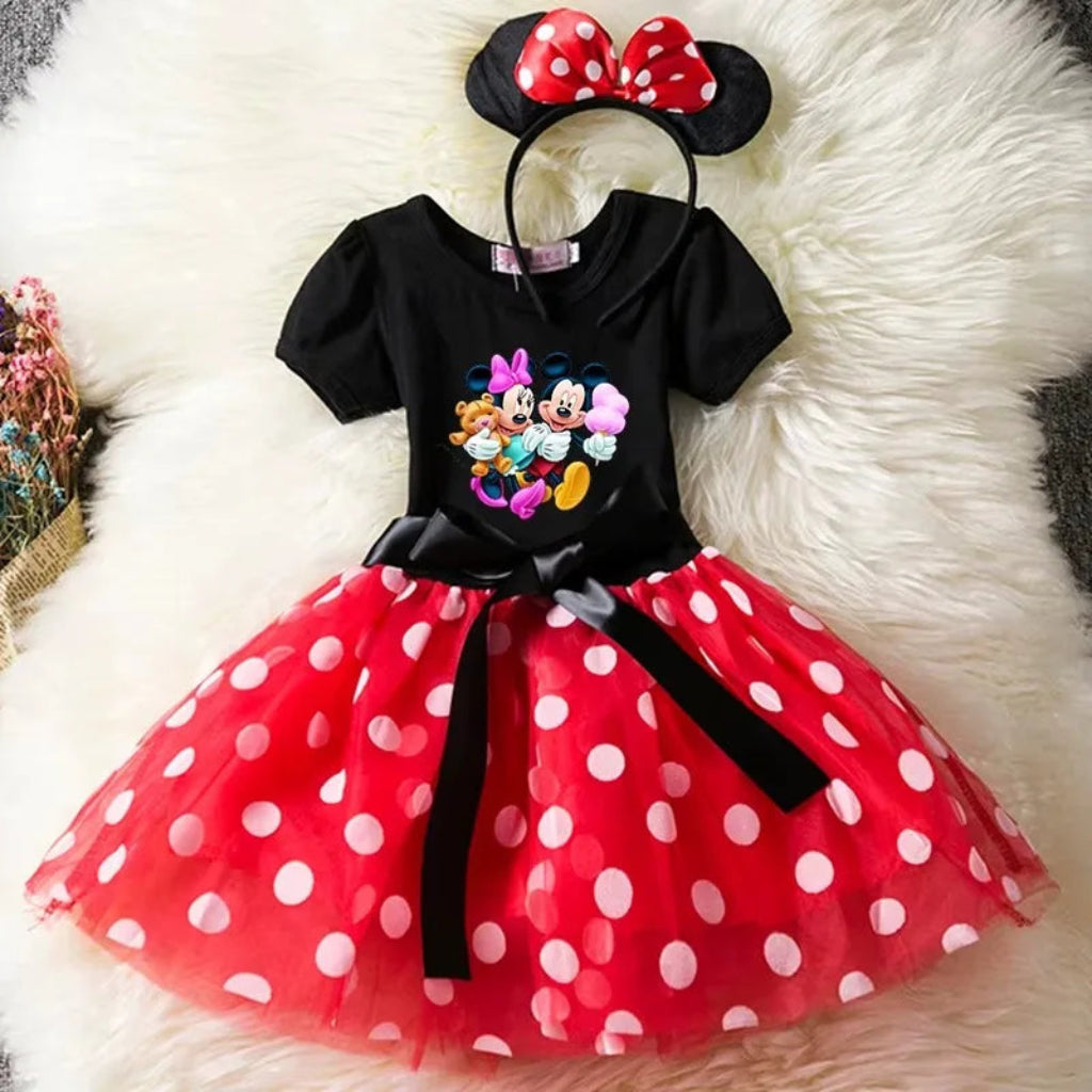 Halloween Kostüme Mädchen Gepunktetes Tüllkleid Party