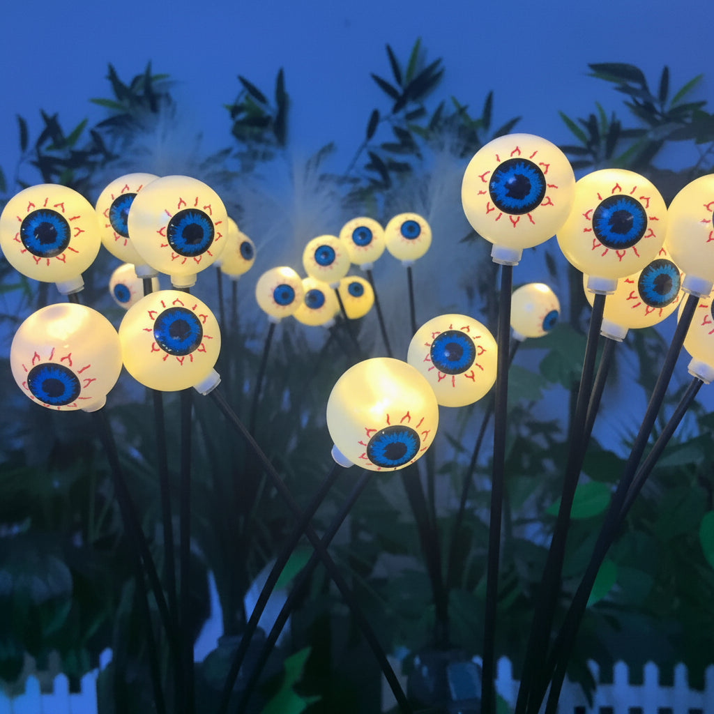 Decorazione di Halloween Lampada Solare LED Occhi per Giardino e Sentiero