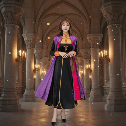 Déguisement Halloween Robe de Princesse Cape Cosplay Femme