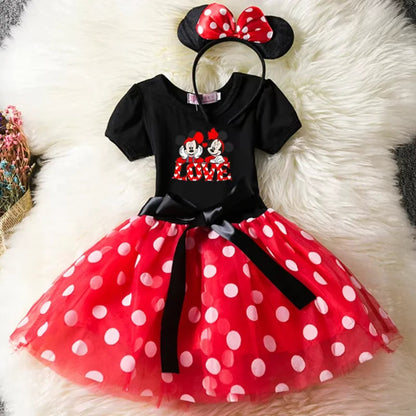 Halloween Kostüme Mädchen Gepunktetes Tüllkleid Party