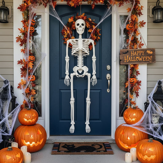Décoration Halloween Figurine de Squelette Mobile pour Jardin
