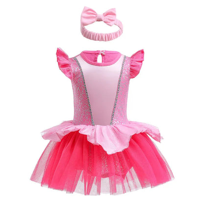 Costume di Halloween per bambini, set vestito in tulle da principessa
