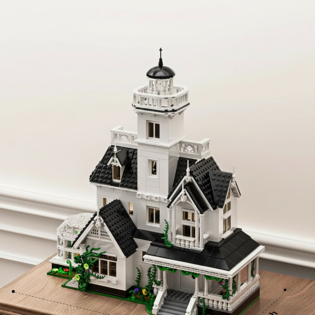 Halloween Dekoration Klemmbausteine Leuchtturm LED