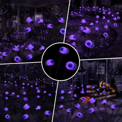 Decorazione di Halloween Lampada Solare LED Occhi per Giardino e Sentiero