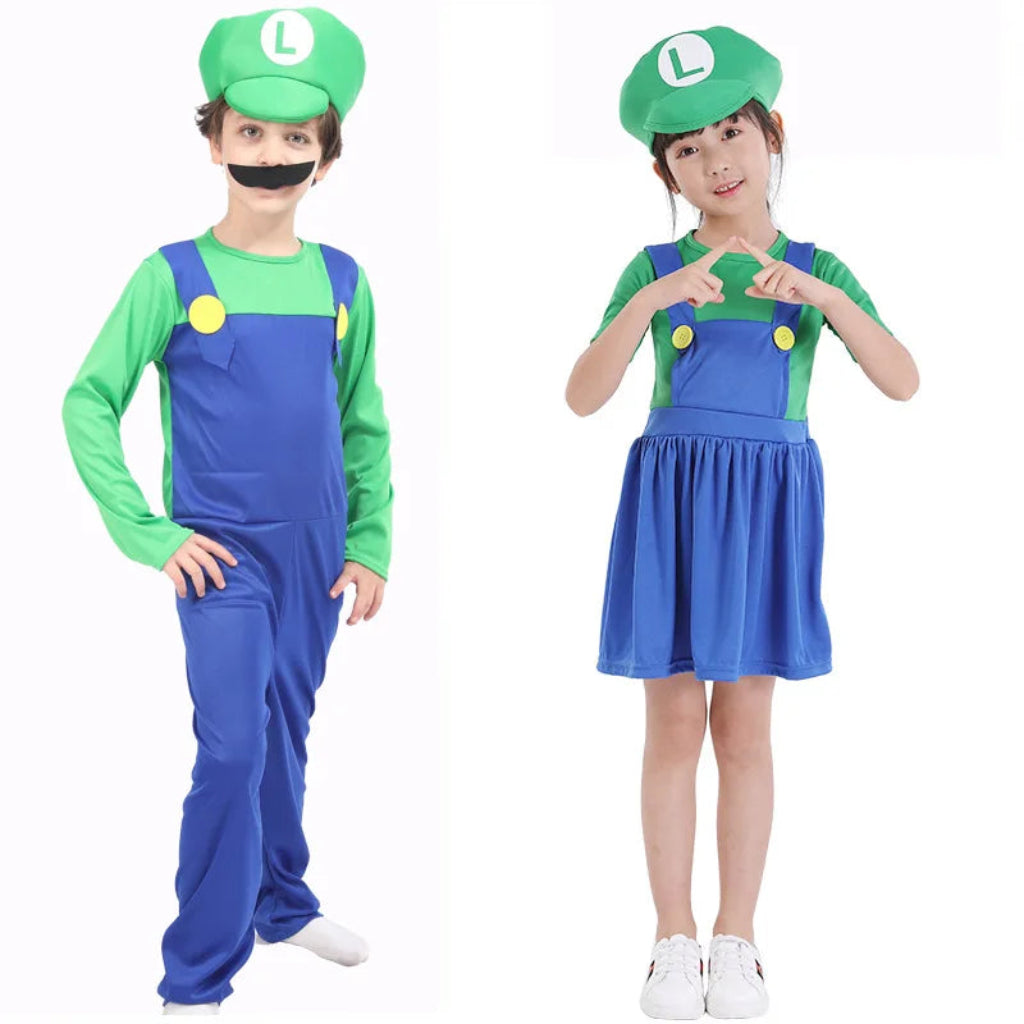 Halloween Kostüm Klempner Outfit Kinder Paar Set