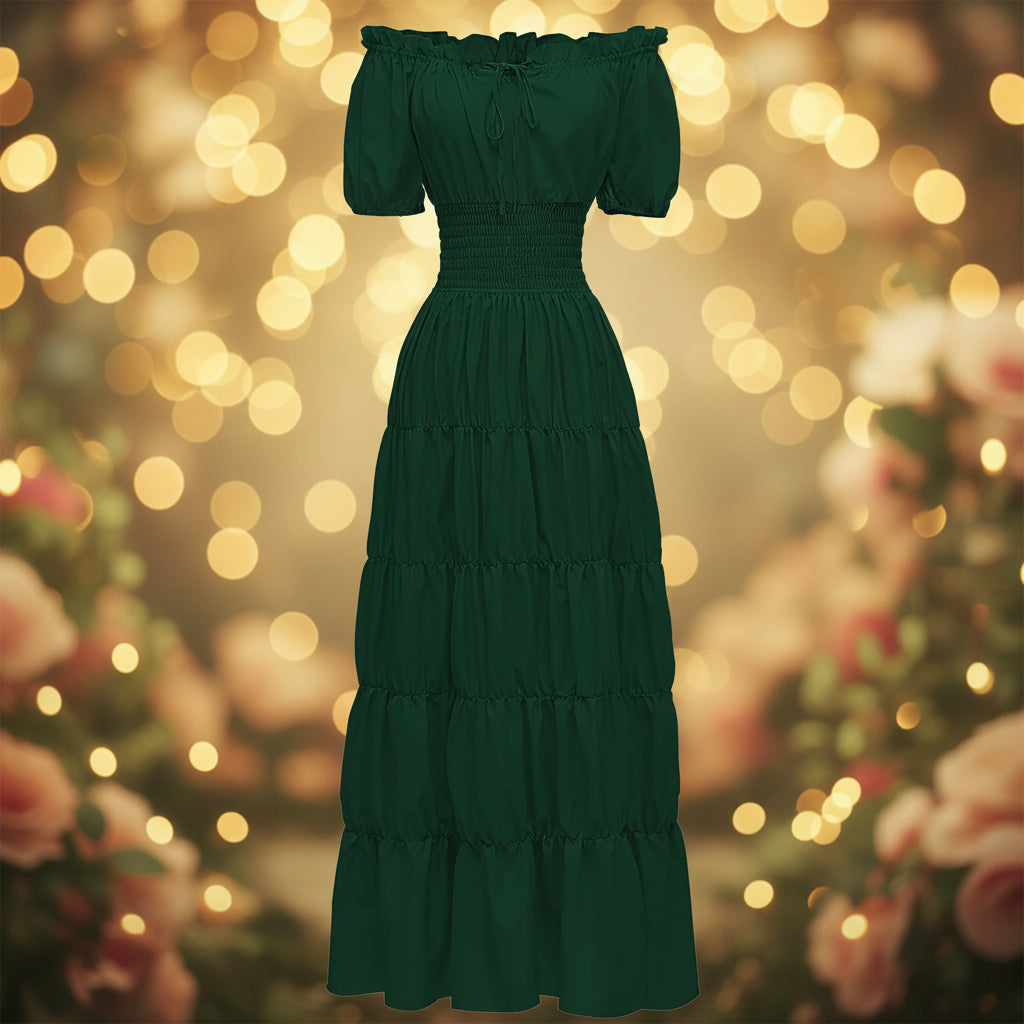 Halloween Kostumes Maxikleid Schulterfrei Boho