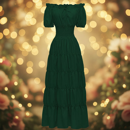 Halloween Kostumes Maxikleid Schulterfrei Boho