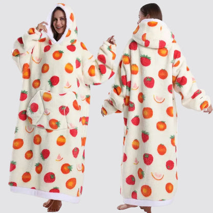 Fleece Oversized Hoodie Gezellige Stijlvolle Slaapzak Hoodie - Image 4