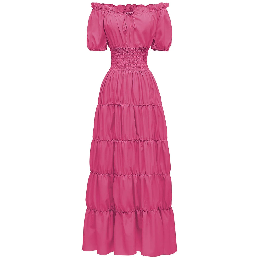 Halloween Kostumes Maxikleid Schulterfrei Boho