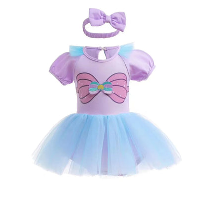 Costume di Halloween per bambini, set vestito in tulle da principessa