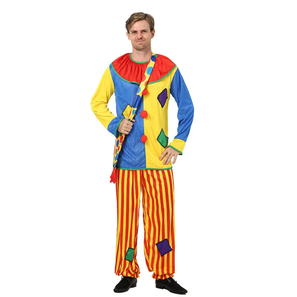 Halloween Costumes Clown Colorful Circus Outfit Adults