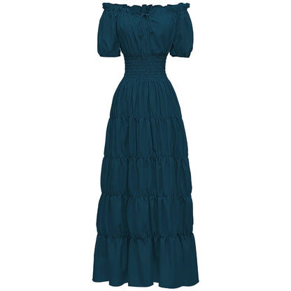 Halloween Kostumes Maxikleid Schulterfrei Boho