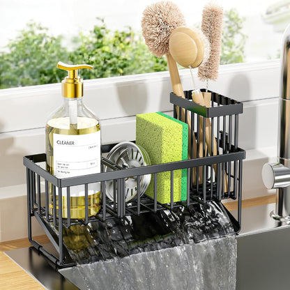 Portaspugna Cucina Acciaio Inox Organizer Lavello Scolapiatti