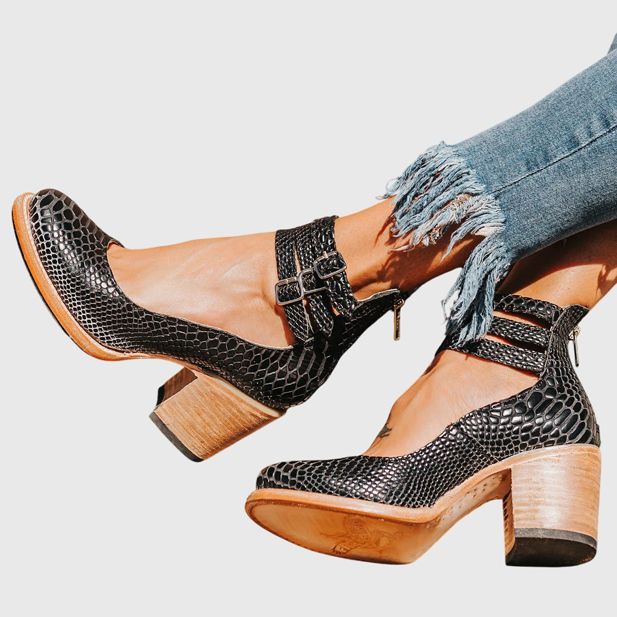 Damen Sandalen Riemen Blockabsatz Alltag