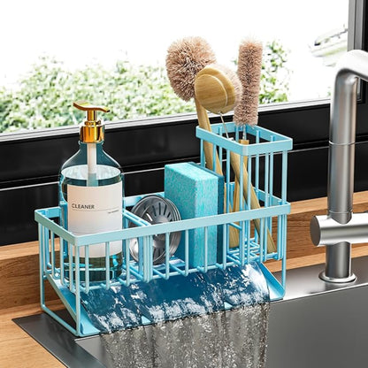 Portaspugna Cucina Acciaio Inox Organizer Lavello Scolapiatti