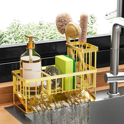 Portaspugna Cucina Acciaio Inox Organizer Lavello Scolapiatti