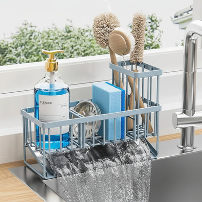 Portaspugna Cucina Acciaio Inox Organizer Lavello Scolapiatti