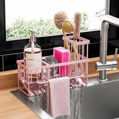 Portaspugna Cucina Acciaio Inox Organizer Lavello Scolapiatti