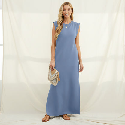 Womens Summer Dress Maxi Ruffles Pleated