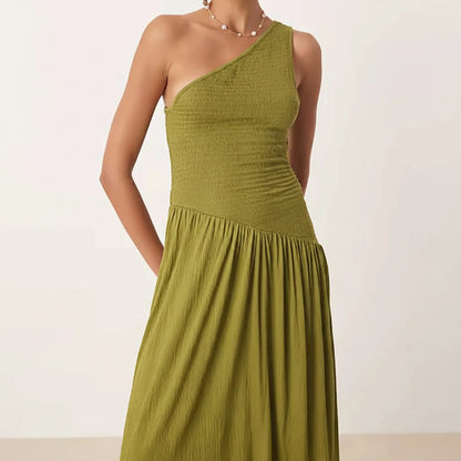 Women's Summer Dress One-Shoulder Stylish Casual Summer Outfit