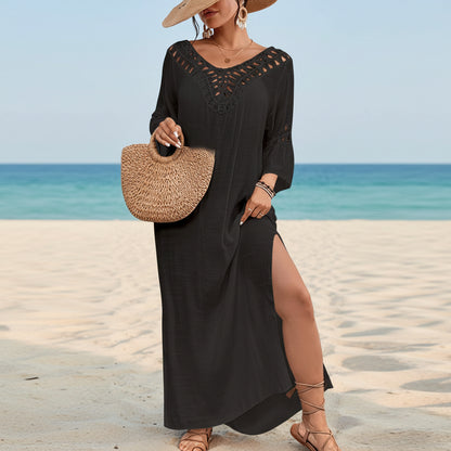 Womens Summer Dress Side Slit Beach