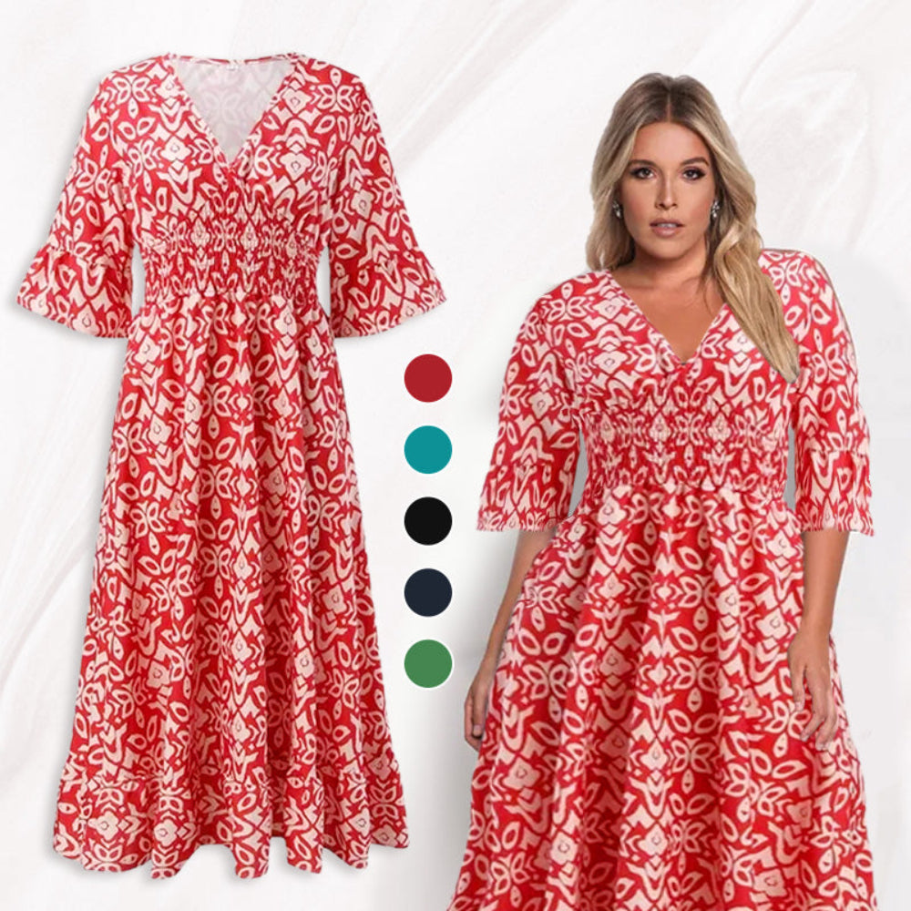 Vestido de verano para mujer Bohemio con escote en V para ocio y vacaciones