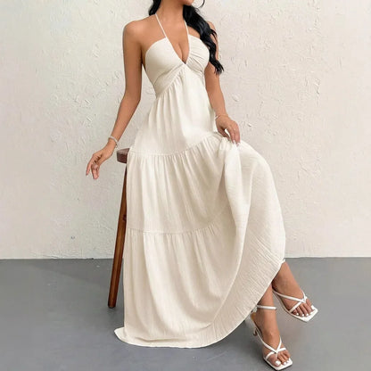 Womens Summer Dress Deep V-Neck Summer