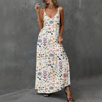Vestido Verano Mujer Midi Floral Casual Ligero Diario