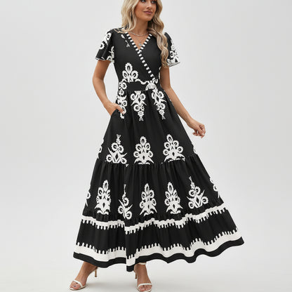 Vestido Mujer Corto Floral Casual Verano Diario Ligero