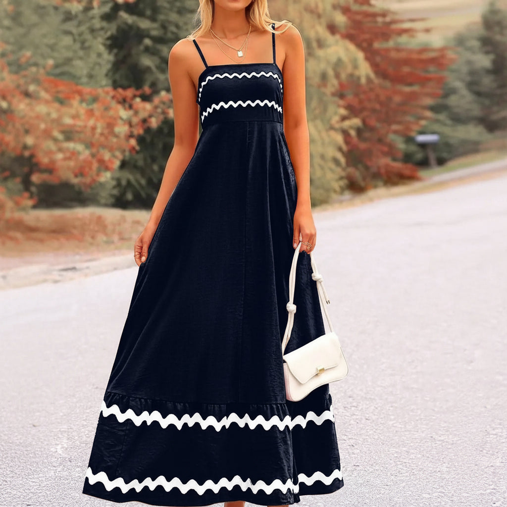 Vestido Verano Mujer Maxi Fluido Rayas Largo Casual Ligero
