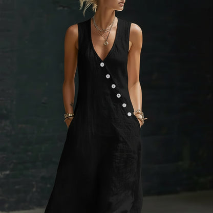 Robe Femme Longue Ample Avec Poches Casual Été Quotidien