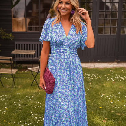 Vestido de verano largo para mujer con flores, casual, para vacaciones