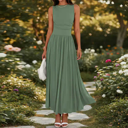 Womens Summer Dress Pleated Pocket Short Casual Dress