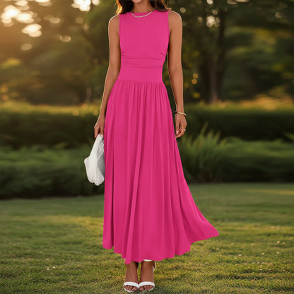 Womens Summer Dress Pleated Pocket Short Casual Dress