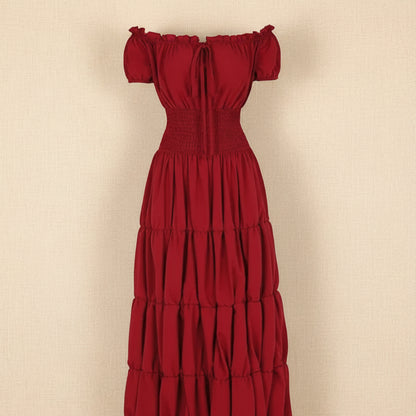 Vestito Donna Lungo Stile Medievale Rinascimento Elegante