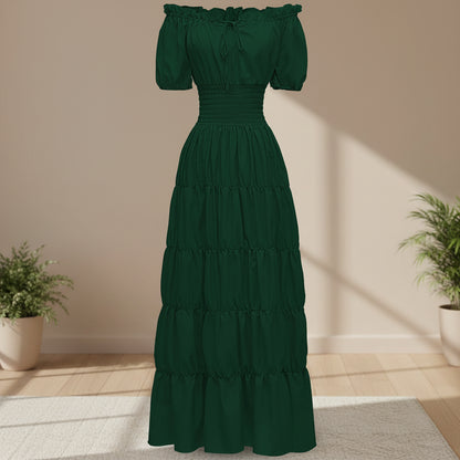 Vestito Donna Lungo Stile Medievale Rinascimento Elegante