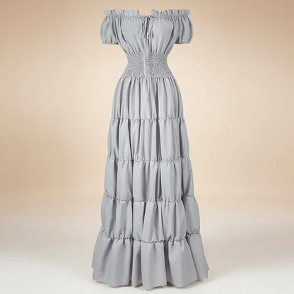 Vestito Donna Lungo Stile Medievale Rinascimento Elegante