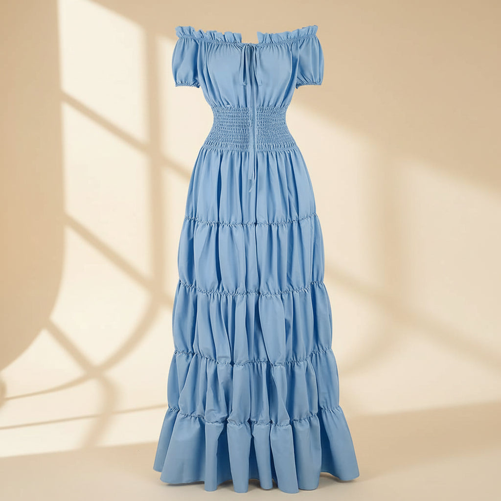 Vestito Donna Lungo Stile Medievale Rinascimento Elegante