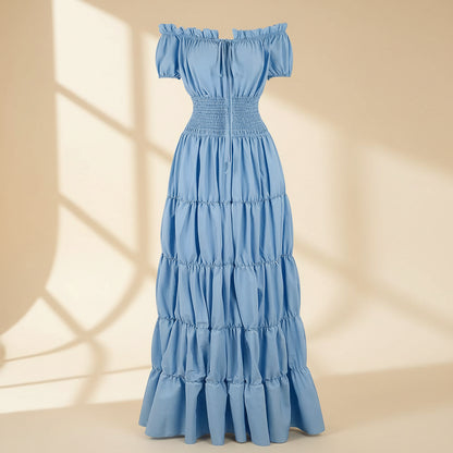 Vestito Donna Lungo Stile Medievale Rinascimento Elegante