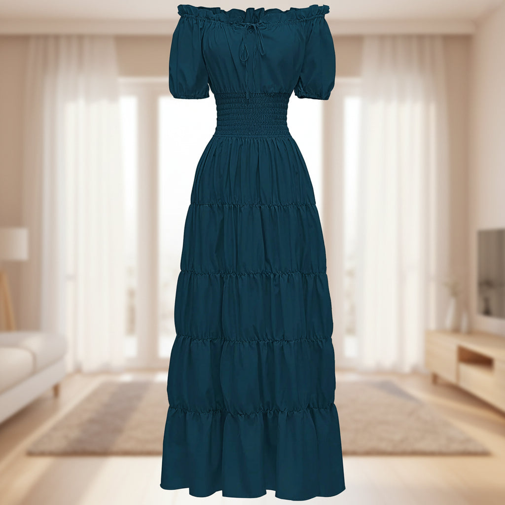 Vestito Donna Lungo Stile Medievale Rinascimento Elegante