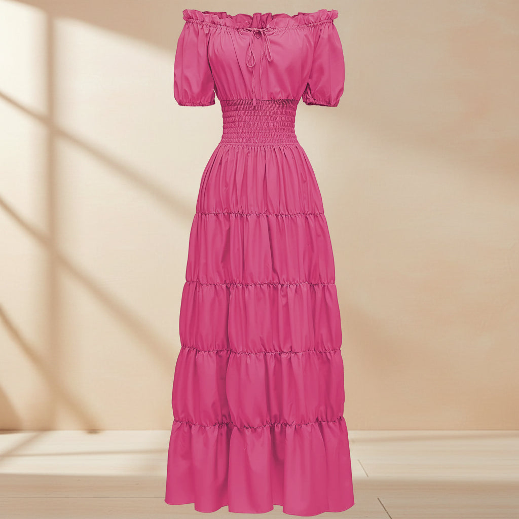 Vestito Donna Lungo Stile Medievale Rinascimento Elegante