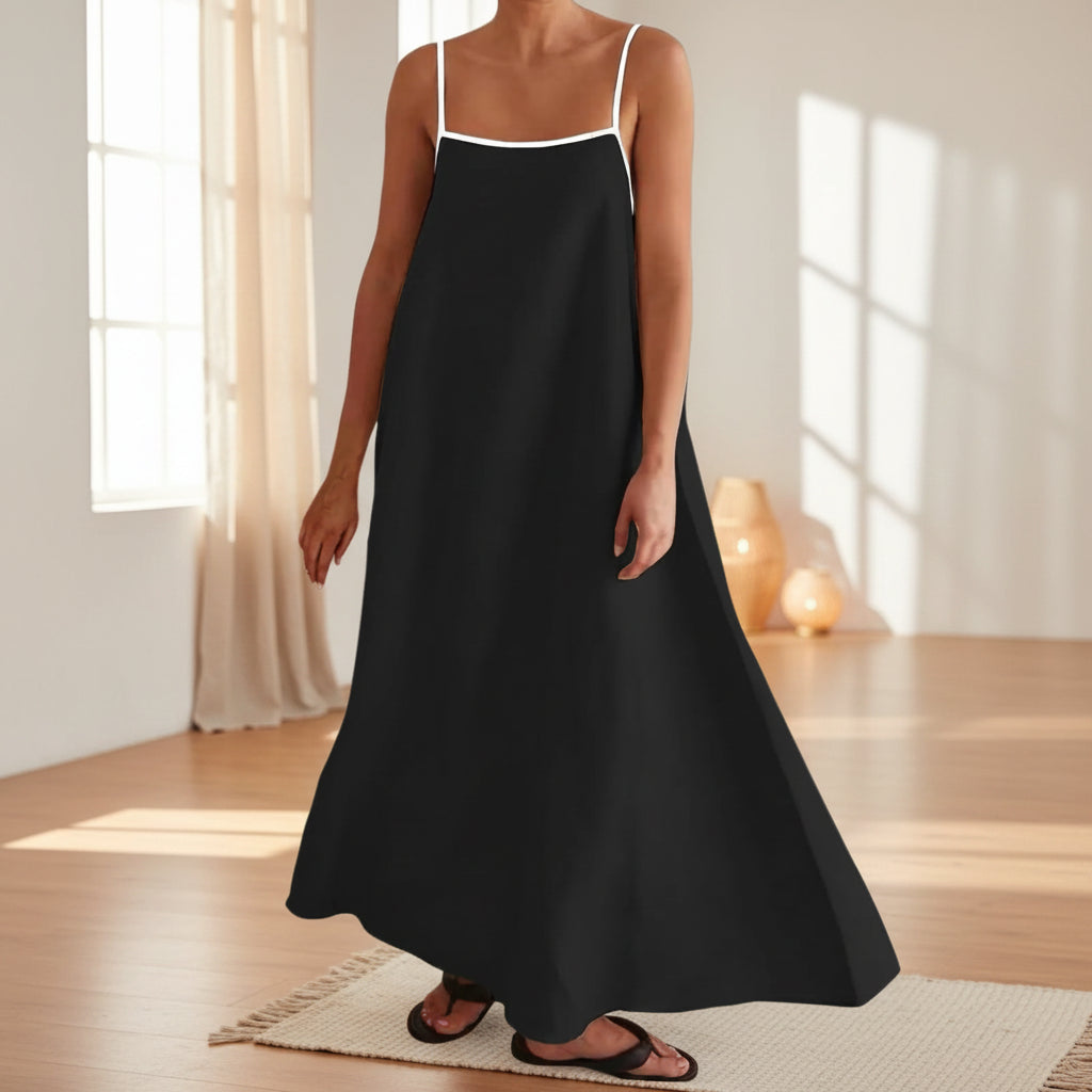 Vestido Verano Mujer Largo Tirantes Suelto Estilo Maxi