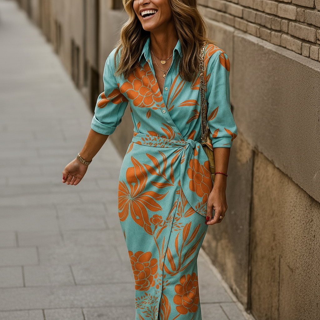Abito Estivo Donna Collo a Incrocio Fluente Casual Leggero
