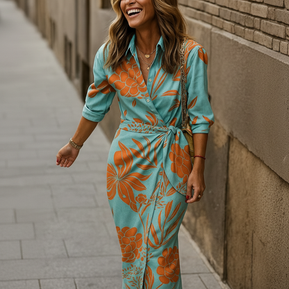 Abito Estivo Donna Collo a Incrocio Fluente Casual Leggero