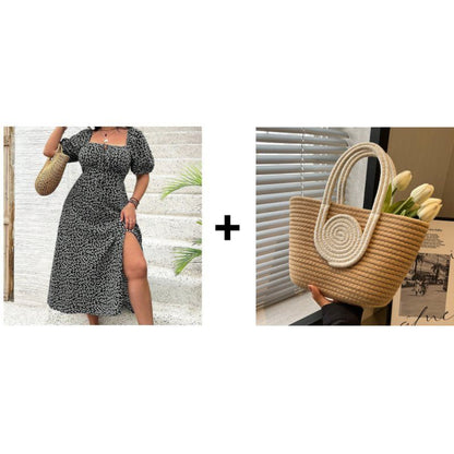 Vestido de verano para mujer, manga corta, floral, casual, para vacaciones
