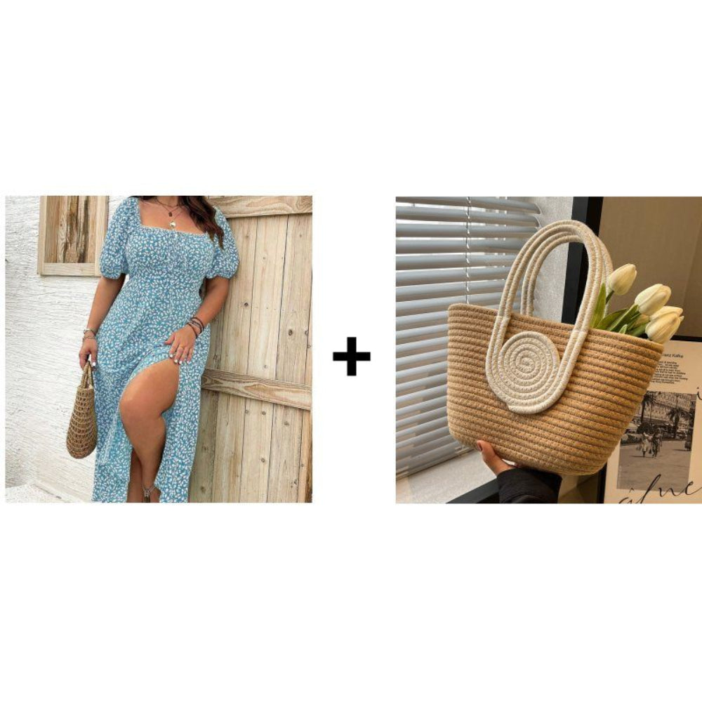 Vestido de verano para mujer, manga corta, floral, casual, para vacaciones